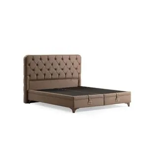 Revive 140 x 200 - Brown Brown Double Bed Base & Headboard