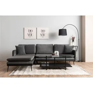 Reya - Anthracite Anthracite Corner Sofa