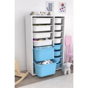 Rine 2D4K8U - Višenamenski Kabinet u Beloj i Plavoj Boji