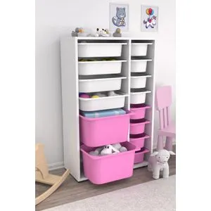 Rine 2D4K8U - Višenamenski Kabinet u Beloj i Rozoj Boji