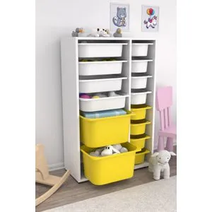 Rine 2D4K8U - Višenamenski Kabinet u Beloj i Žutoj Boji