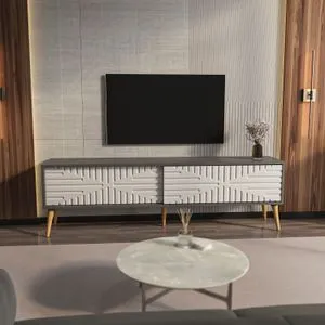 Riso - Anthracite, White Anthracite
White TV Stand