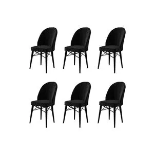 Ritim - Black Black Chair Set (6 Pieces)