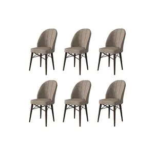 Ritim - Cappuccino, Brown Cappuccino
Brown Chair Set (6 Pieces)