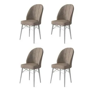 Ritim - Cappuccino, White Cappuccino
White Chair Set (4 Pieces)