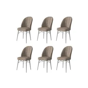 Ritim - Cappuccino, White Cappuccino
White Chair Set (6 Pieces)
