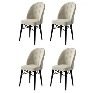 Ritim - Cream, Black Cream
Black Chair Set (4 Pieces)