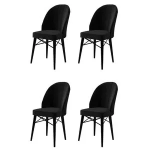 Ritim - Crni Set Stolica (4 Komada)