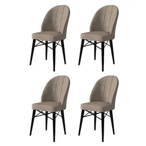 Ritim - Set crnih stolica za kafu (4 komada)