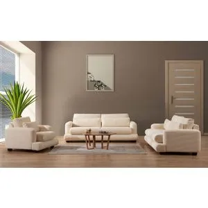 River - Beige Beige 3-Seat Sofa