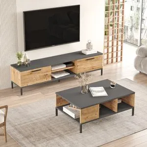 Rl5-Aa Atlantic Pine
Anthracite Living Room Furniture Set