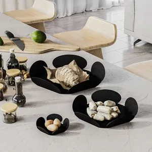 Rodos - Black Black Decorative Metal Accessory Set (3 Pieces)