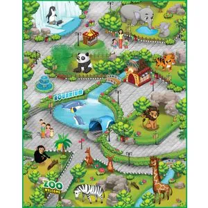 Rollmatz Podloga za igranje Gradski Zoološki vrt 100 x 120cm