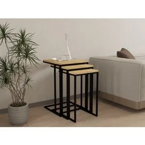 Roma Sapphire
Black Nesting Table (3 Pieces)
