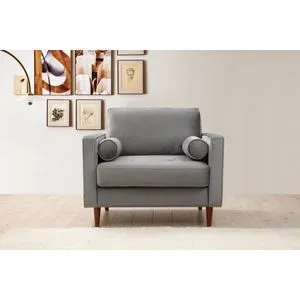 Rome - Light Grey Light Grey Wing Chair