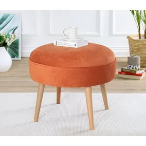 Romley - Orange Orange Pouffe