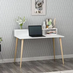 Ronas 120 - White White Study Desk