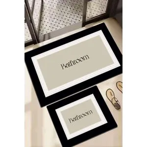 Roose Multicolor Set Tepiha za Kupatilo (2 Komada)