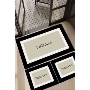 Roose Set Tepihâ za Kupatilo u Višebojnoj (3 Komada)