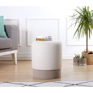 Ropp - Cream Cream Pouffe