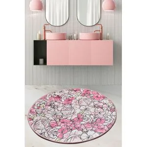 Rosa (140 cm) - Pink Multicolor Bathmat