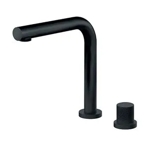 Rosan  S.2 BLACK Baterija podgradna za lavabo - jednoručna - visoka