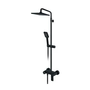 Rosan S.2 BLACK Baterija za tuš kadu sa usponskim tušem 210x210mm