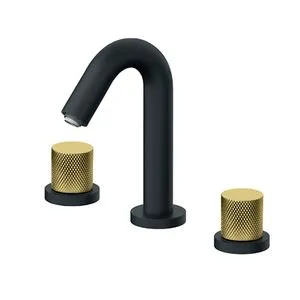 Rosan S.2 BLACK - GOLD Baterija podgradna za lavabo - dvoručna