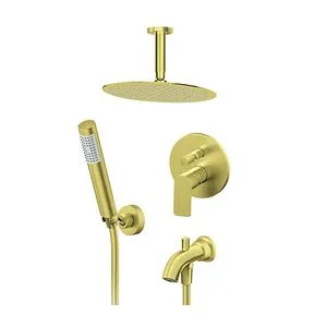 Rosan  S.2  GOLD Uzidna baterija sa izlivom, plafonskim tušem D.250mm i ručnim tušem