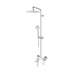 Rosan STOLZ Baterija za tuš kadu sa kvadratnim usponskim tušem 250x250mm i izlivom