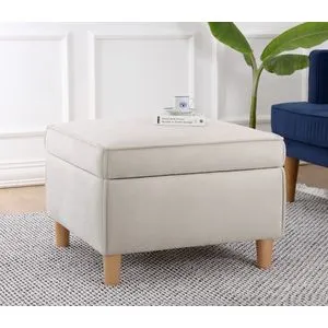 Roscen - Cream Cream Pouffe