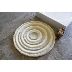 Round - Ecru Ecru Acrylic Bathmat
