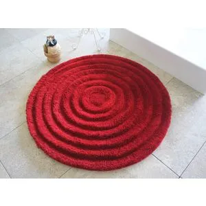 Round - Red Red Acrylic Bathmat
