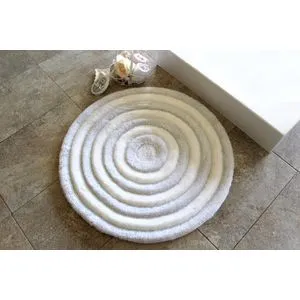 Round - White White Acrylic Bathmat