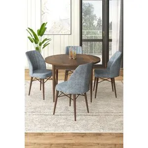 Rox - Baroque, Grey Baroque
Grey Dining Table & Chairs Set (5 Pieces)
