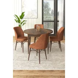 Rox - Baroque, Tile Red Baroque
Tile Red Dining Table & Chairs Set (5 Pieces)