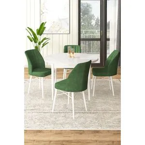 Rox - White, Khaki White
Khaki Dining Table & Chairs Set (5 Pieces)