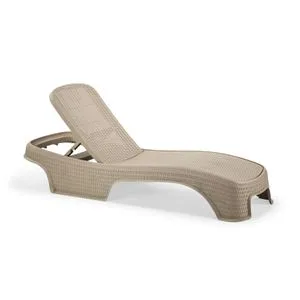 Royale Rattan - Light Brown Light Brown Sunlounger