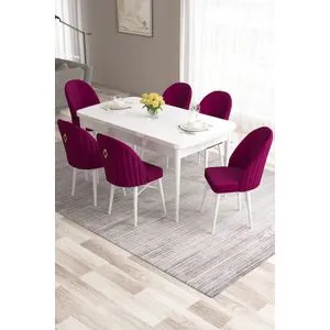 Roz - White, Damson White
Damson Extendable Dining Table & Chairs Set (7 Pieces)