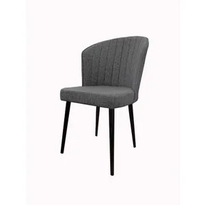 Rubi - Sivi i Crni Set Stolica (2 Komada)