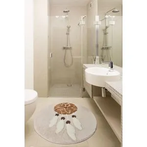 Rüya - Braon (90) Višebojni Akrilni Kupatilski Tepih