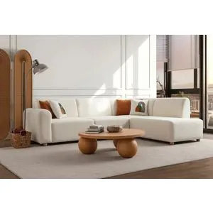 S-Loft Desni Ugaoni Sofa - Bela