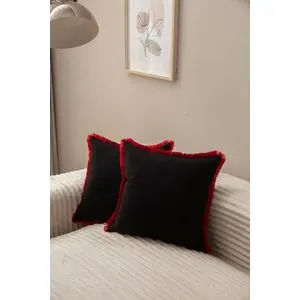 Sacakli - Black v2 Black Cushion Cover Set (2 Pieces)