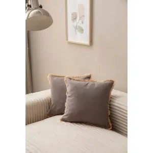 Sacakli - Grey v1 Grey Cushion Cover Set (2 Pieces)