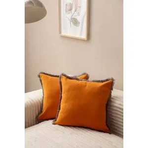 Sacakli - Orange v1 Orange Cushion Cover Set (2 Pieces)