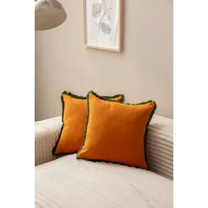 Sacakli - Orange v4 Orange Cushion Cover Set (2 Pieces)