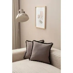 Sacakli - Sivi jastučić pokrivač set (2 komada)
