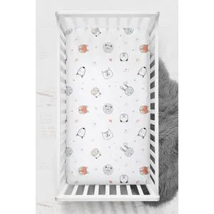 Safari Orange Khaki Ranforce Baby Fitted Sheet
