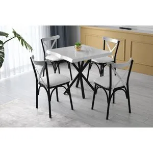 Safir - 1461 White Dining Table