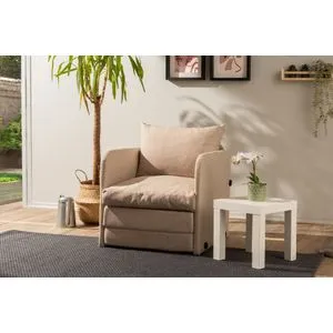 Saga Single - Beige Beige 1-Seat Sofa-Bed